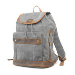 Canvas School Bag // Grey