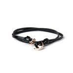 Classic Anchor // Black + Rose Gold