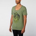 Rhino Scoop Neck Vintage Wash Tee // Khaki (2XL)