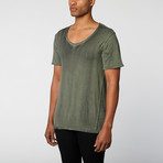 Dirty Scoop Neck Tee // Khaki (XL)