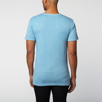 Peace V-Neck Vintage Wash Tee // Blue (M)