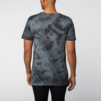 Crew Neck Batik Dye Cotton Tee // Blue (XL)