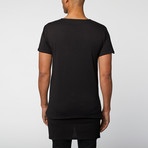The Project Garments // Crew Neck Double Layer Tee // Black (XS)