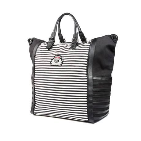 Maurice Shopping Tote // Black + White