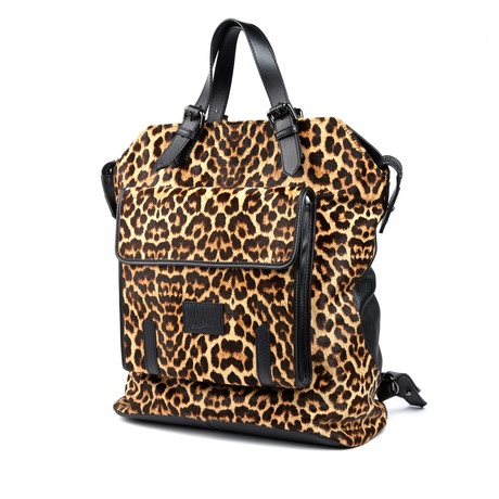 Syd Leather Backpack // Leopard