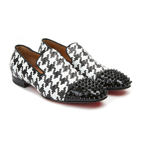 black and white louboutin shoes