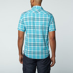 Short Sleeve Shirt // Aqua Plaid (XL)