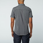 Short Sleeve Shirt // Black Wide Stripe (S)