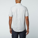 Short Sleeve Shirt // White Pin Stripe (S)
