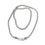 Bali Hook Chain Necklace // Silver (20")