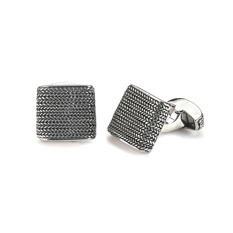 Sterling Silver Square Cuff Links