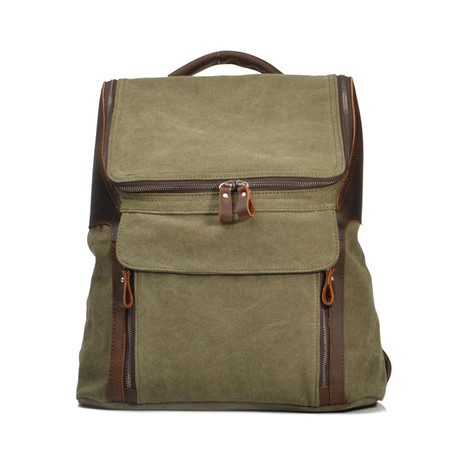Canvas Backpack // Army Green