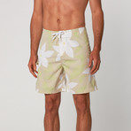 Sand Cove Boardshort // Green + White (34)