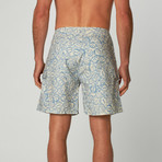 Passport Boardshort // White + Blue (28)