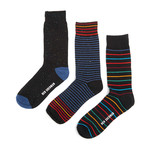 Oak Dress Sock // Grey Marl + Navy + Red + Yellow // Pack of 3
