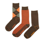 David Dress Sock // Brown // Pack of 3
