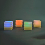 Color-Changing Flameless Candles // Ribbed // Set Of 4