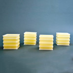 Color-Changing Flameless Candles // Ribbed // Set Of 4