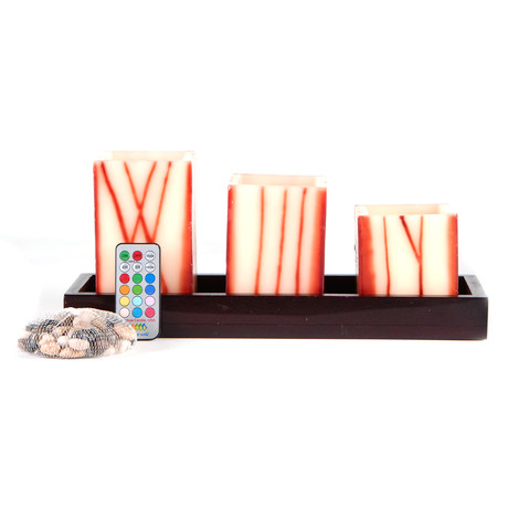 Color-Changing Flameless Candle Gift Pack // Square // Set Of 3