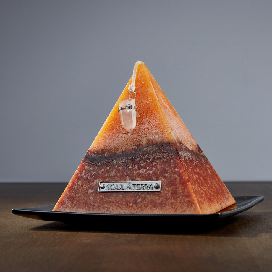 SoulTerra Crystal Pyramid Candles Touch of Modern
