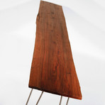 Live-edge Tripod Console Mahogany Table // Espresso