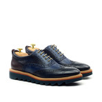 Decorative Perforated Derby // Navy (Euro: 43)