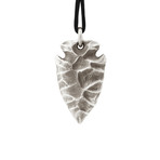 Arrowhead Pendant + Leather Cord // Sterling Silver