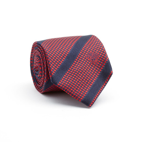 Silk Tie // Red + Black Stripe