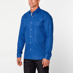 Long Sleeve Star Button-Up Shirt // Bold Blue (2XL)