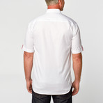 Short Sleeve Button-Up Shirt // White (XL)