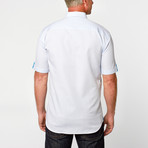 Fresh Ss Triangle Dress Shirt // White + Blue (XL)
