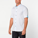 Fresh Ss Triangle Dress Shirt // White + Blue (XL)