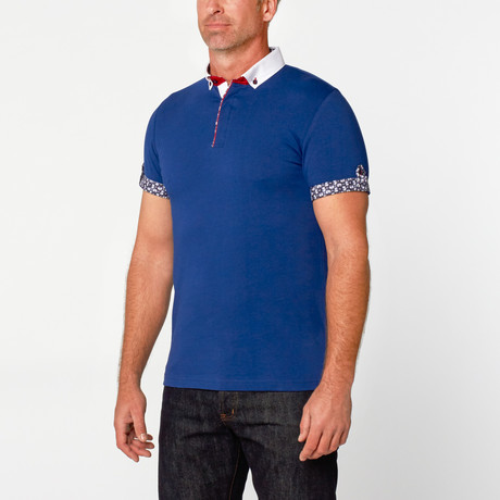 Short Sleeve Polo Shirt // Blue (S)