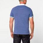 Short Sleeve Polo Shirt // Blue Plaid (S)