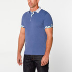 Short Sleeve Polo Shirt // Blue Plaid (2XL)