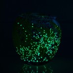 Glow In The Dark Glass Vase Sculpture // 215879
