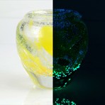 Glow In The Dark Glass Vase Sculpture // 215863