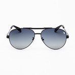 The Hughes // Black Polarized Titanium Aviators