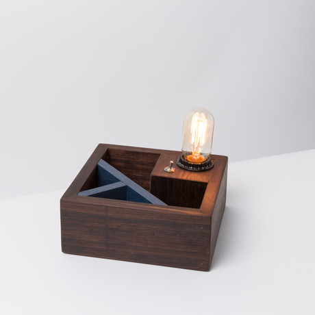 Desktop Organizer + Edison Lamp