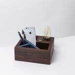 Desktop Organizer + Edison Lamp