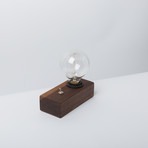 Walnut Desktop Edison Lamp (Oval Bulb Style)