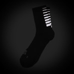 Reflective Gradient Quarter Ankle Sock // Yellow