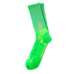 Dotted Half Calf Original Crew Sock // Green