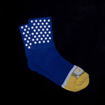 Quarter Ankle Stars Sock // Blue