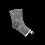 Quarter Ankle Mini Dots Sock // Grey