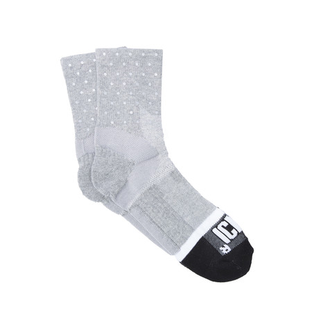 Quarter Ankle Mini Dots Sock // Grey
