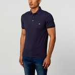 Ribbed Collar Polo // Navy (S)