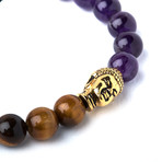 Amethyst Tigereye Buddha // 22k Gold (S/M)