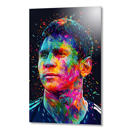 Messi // Aluminum Print (16"W 24"H x 0.2"D)