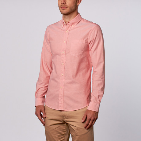Henry Long-Sleeve Shirt // Salmon (S)